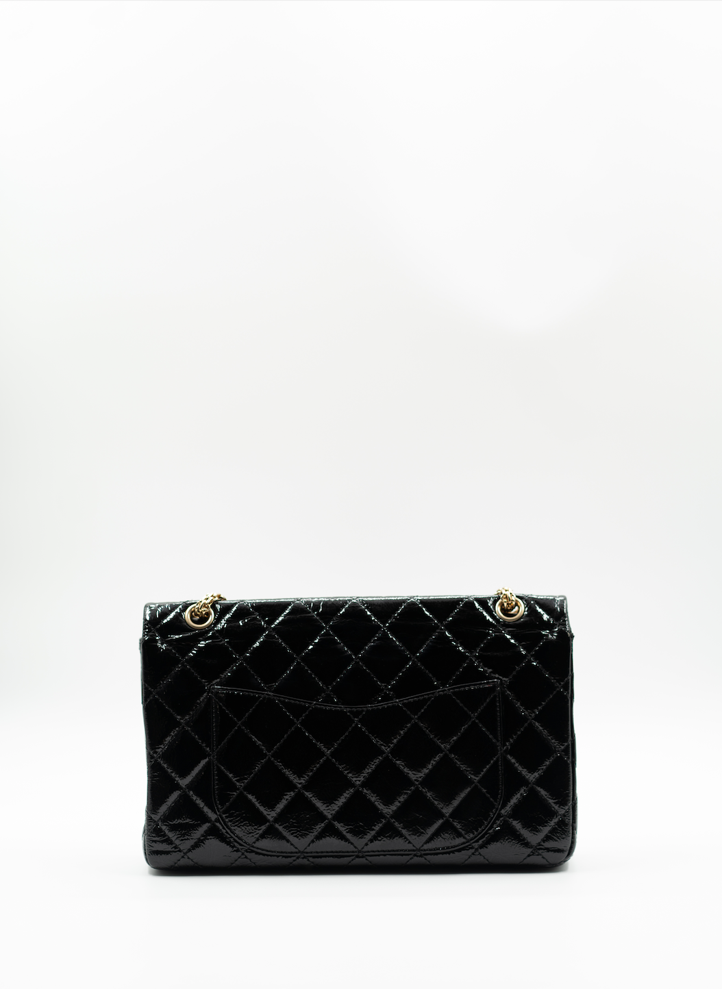 Chanel 2.55 Reissue in black patent leater