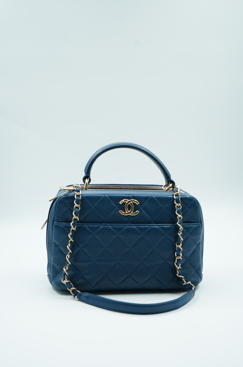 Chanel Trendy CC Bowling bag blue