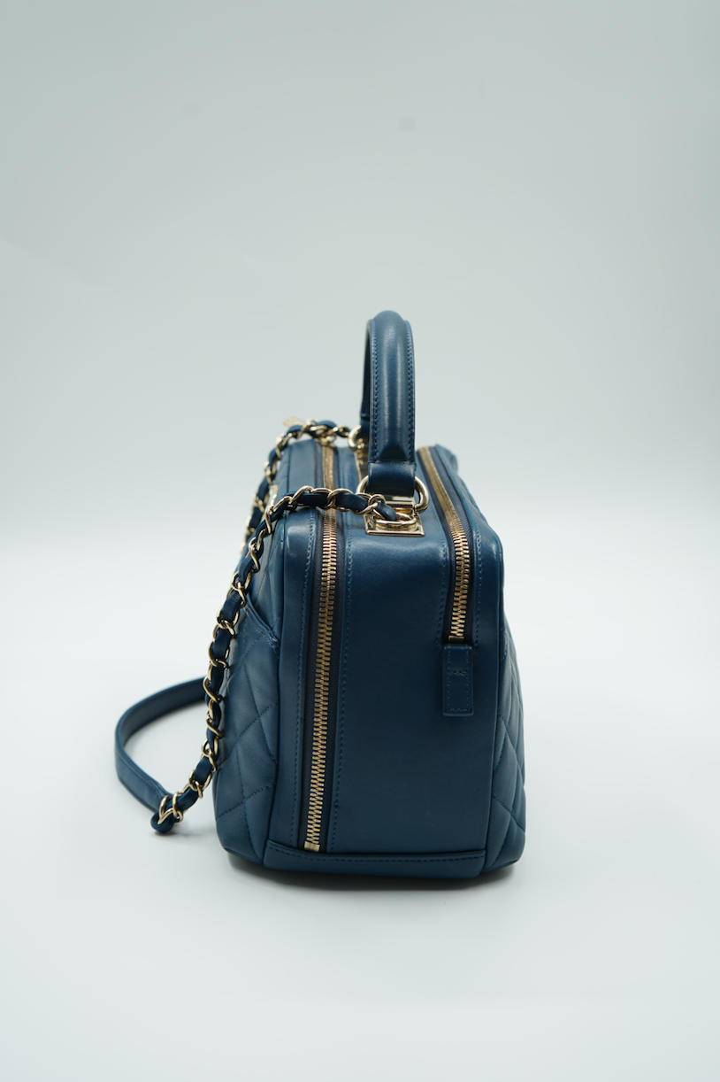 Chanel Trendy CC Bowling bag blue