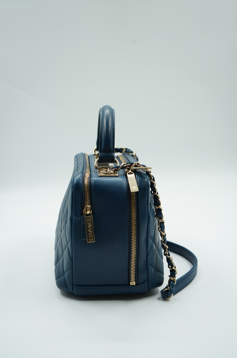 Chanel Trendy CC Bowling bag blue