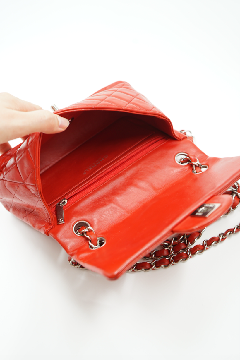 Chanel mini red flap bag – pleasureparis