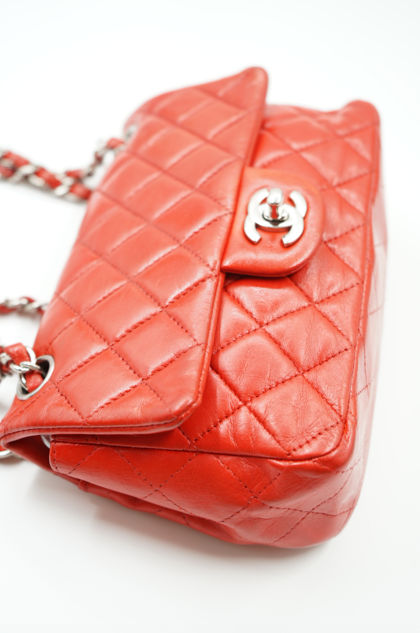 Chanel mini red flap bag – pleasureparis