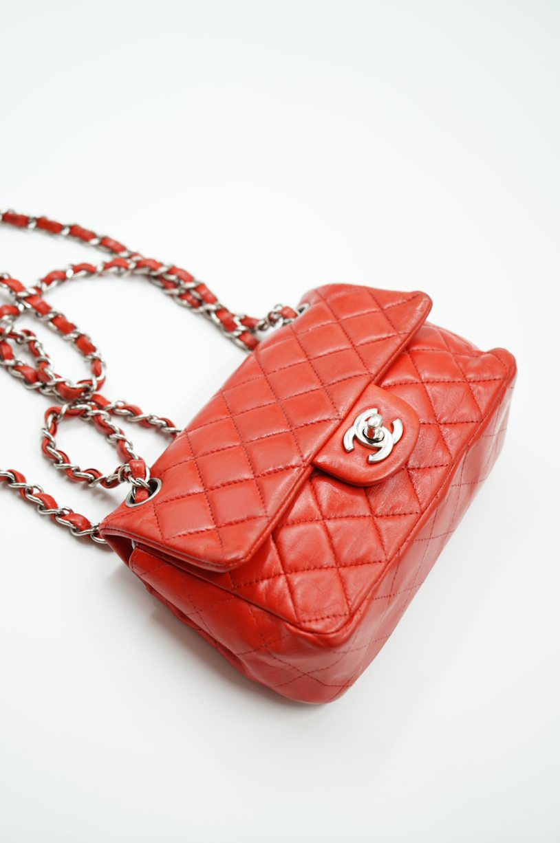 Chanel mini red flap bag – pleasureparis