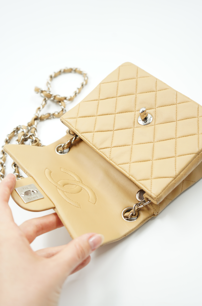 Chanel Mini Square beige