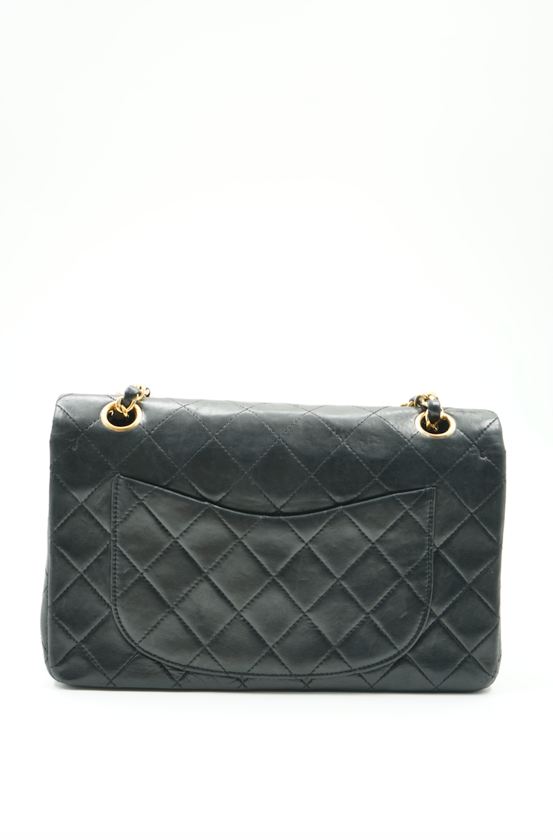 Chanel small classic double flap bag black