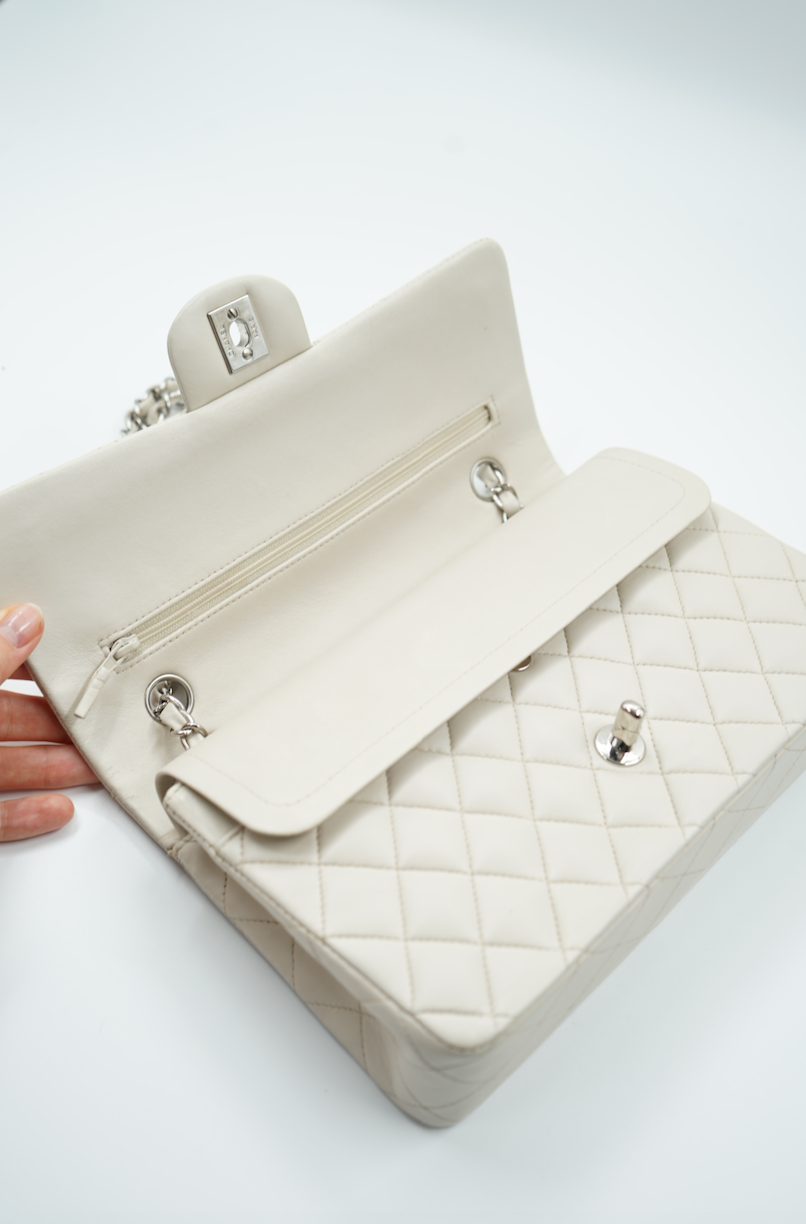 Chanel ivory medium double flap bag