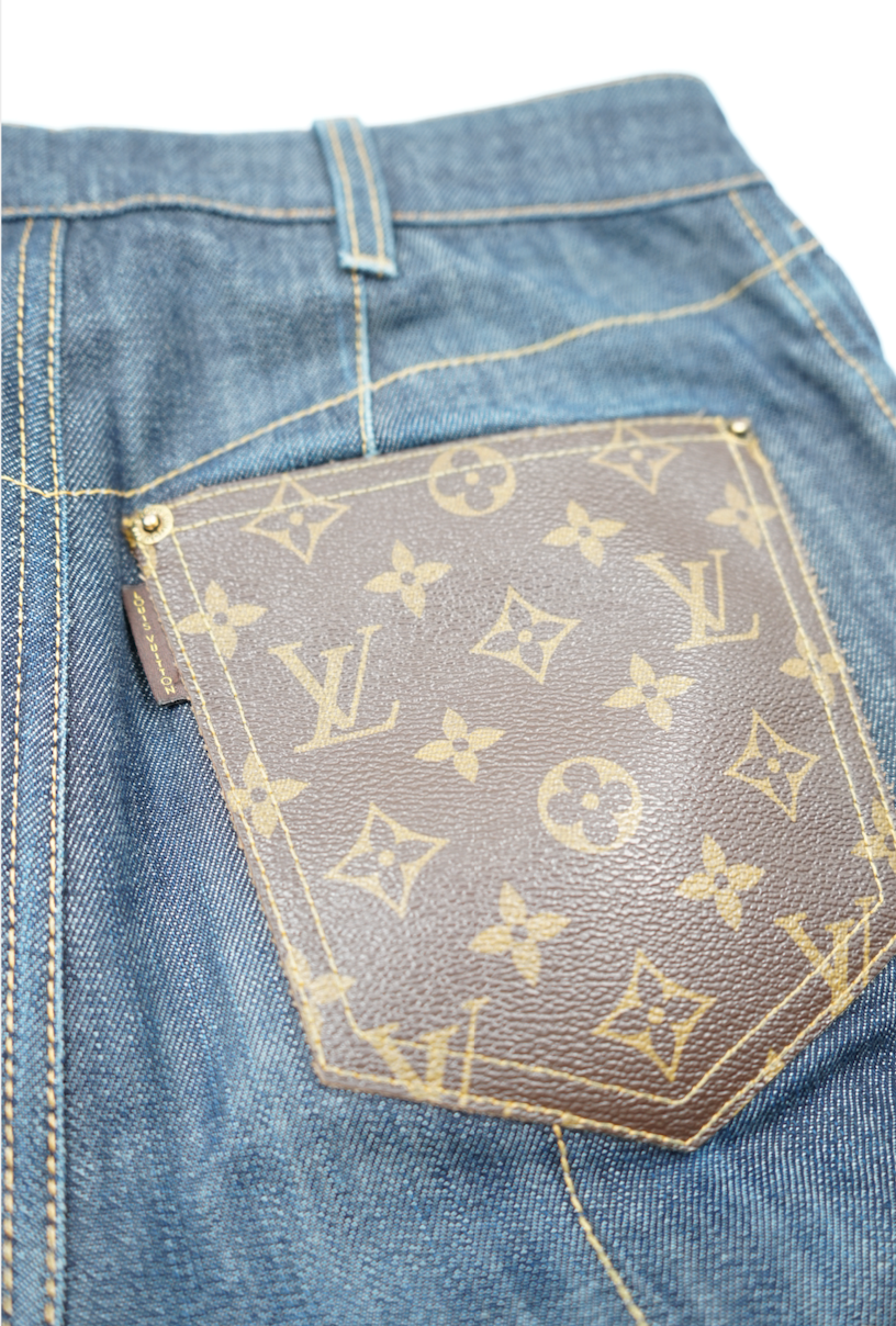 Louis Vuitton monogram pocket jeans