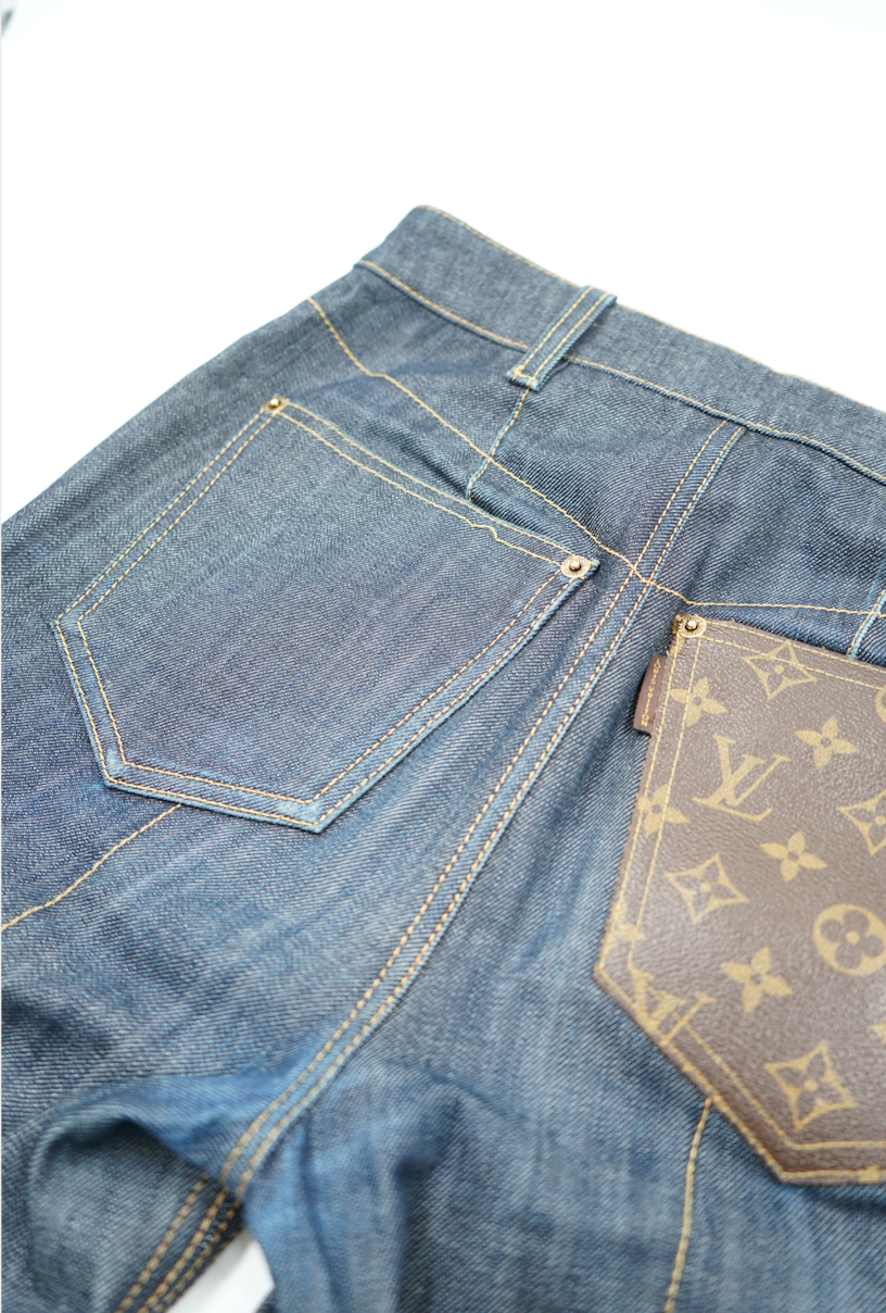 Louis Vuitton monogram pocket jeans