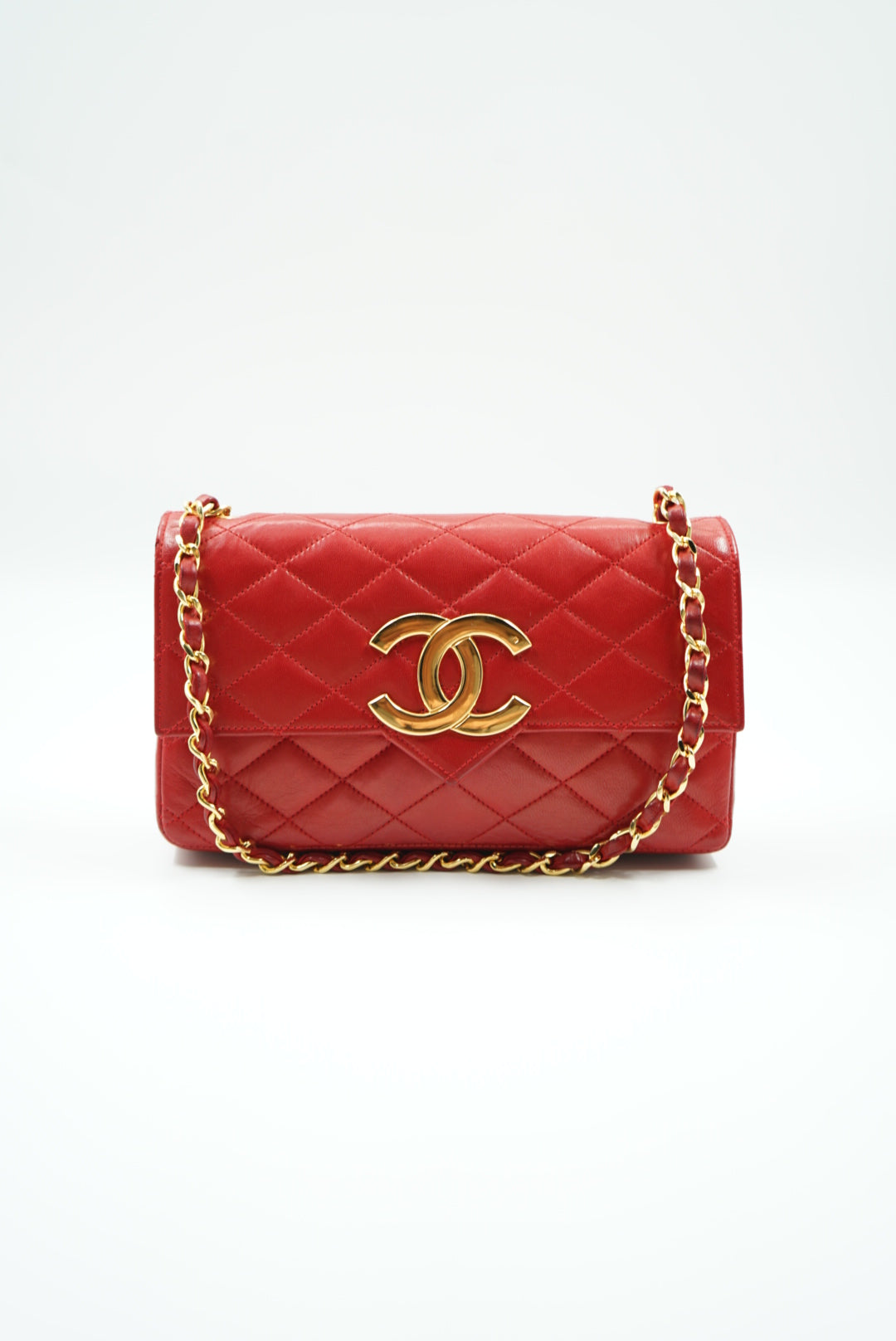 Chanel small classic single flap bag XL logo