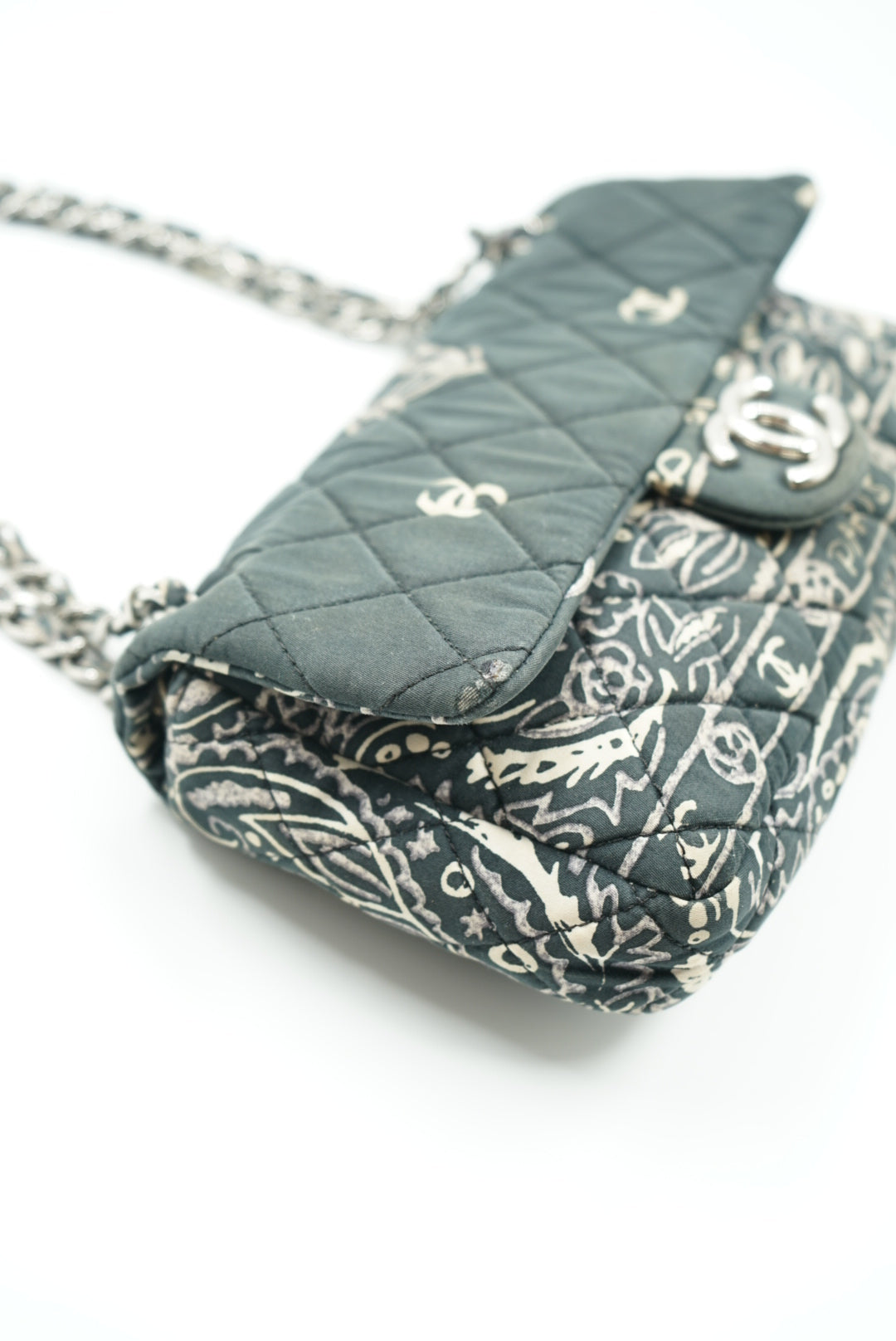 Chanel bandana paisley print cotton flap bag