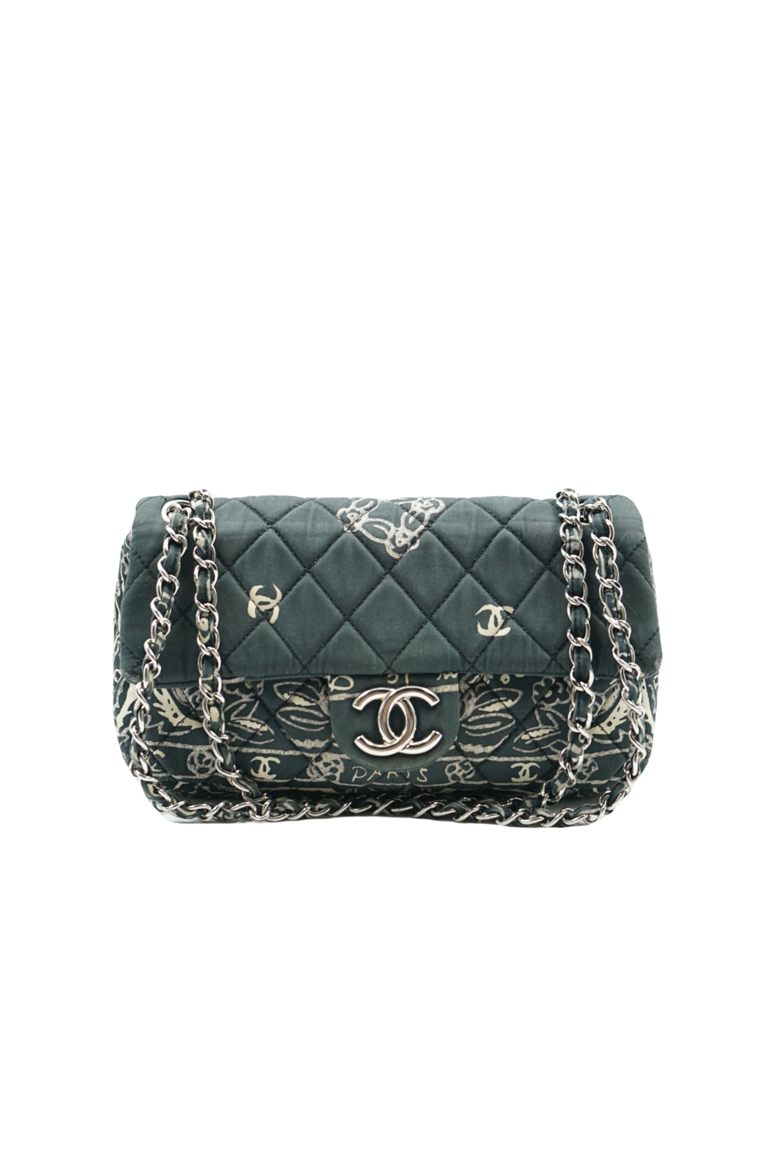 Chanel bandana paisley print cotton flap bag