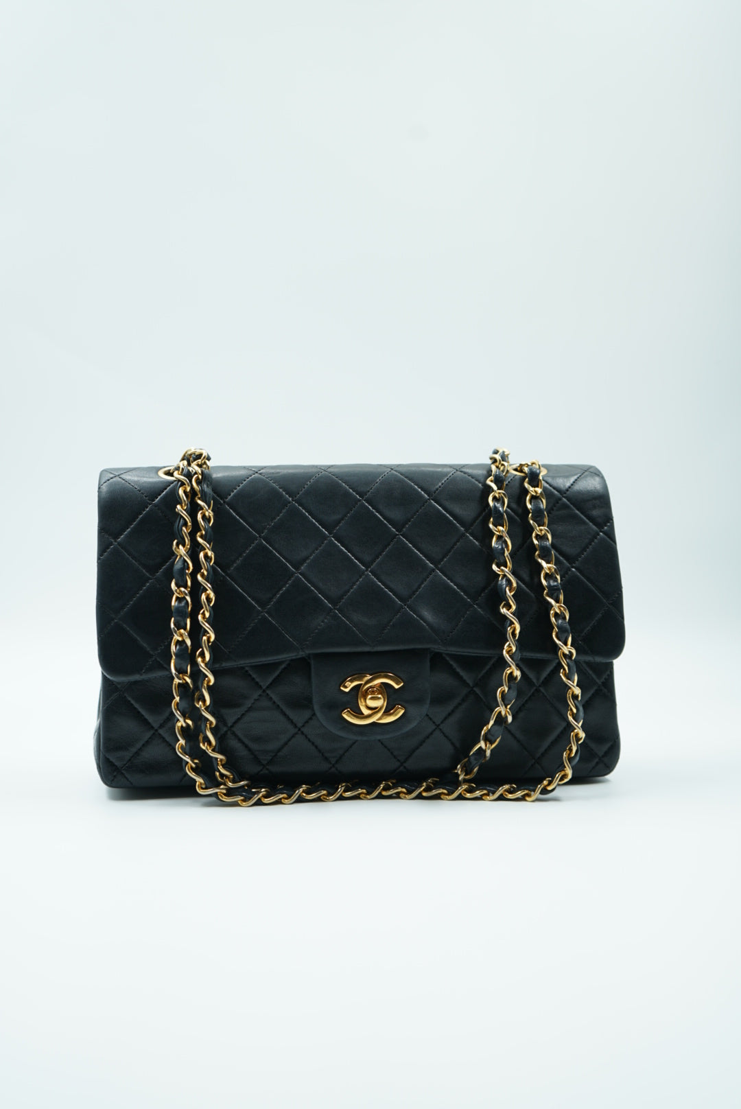 Chanel medium classic double flap bag black