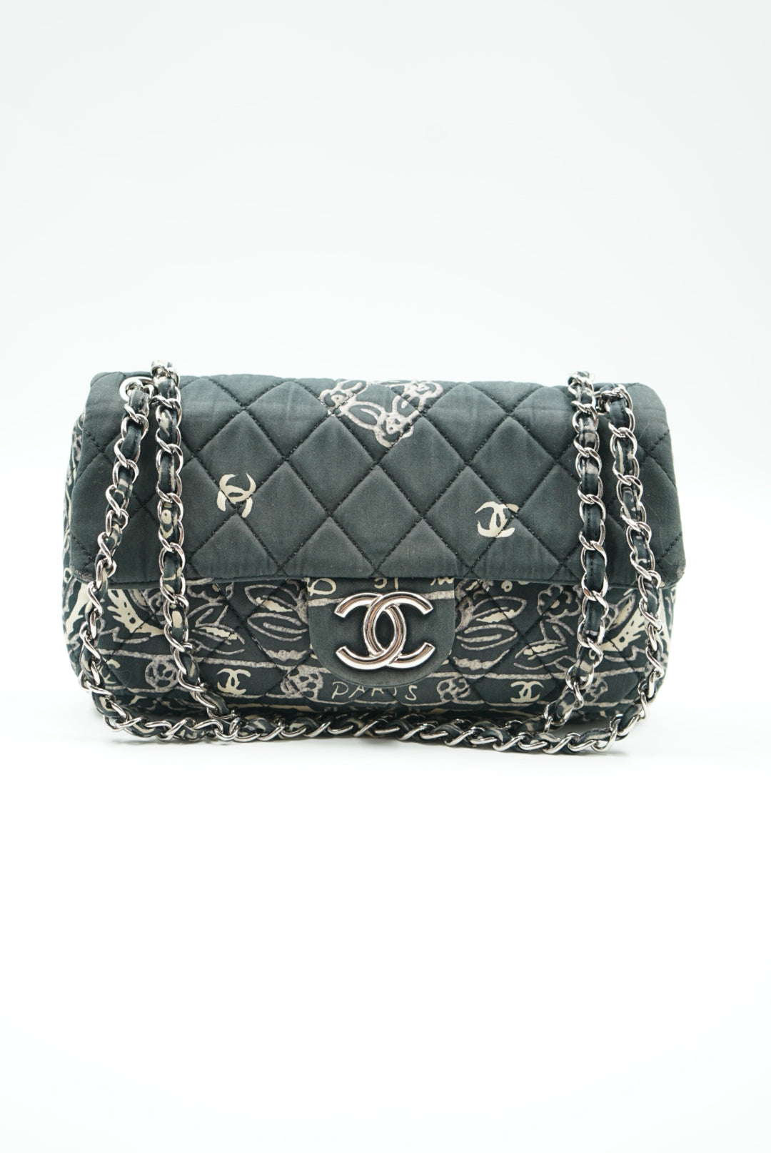 Chanel bandana paisley print cotton flap bag