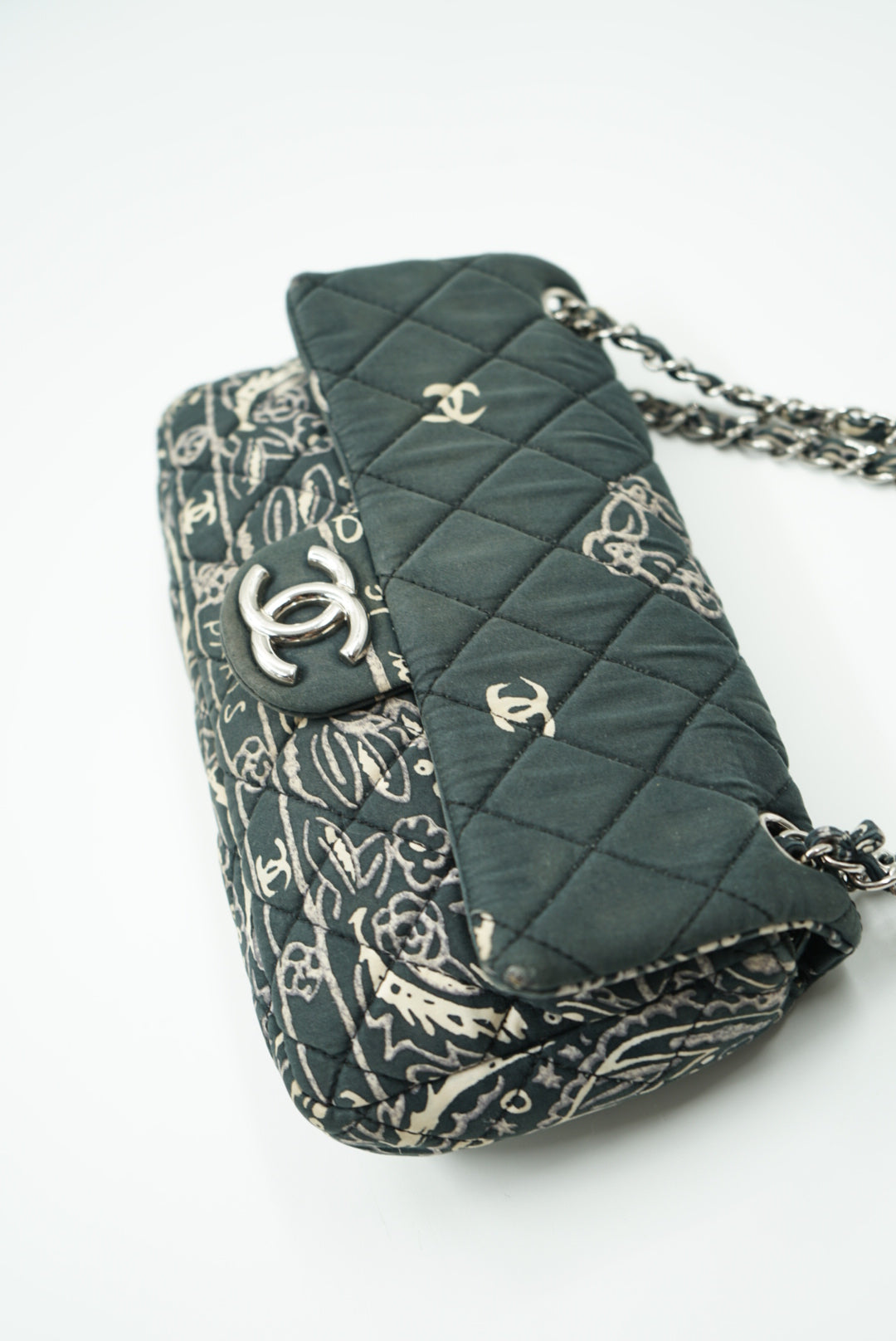 Chanel bandana paisley print cotton flap bag