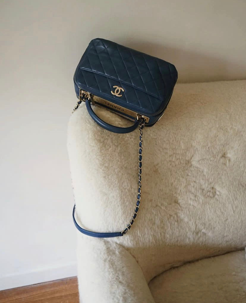 Chanel Trendy CC Bowling bag blue