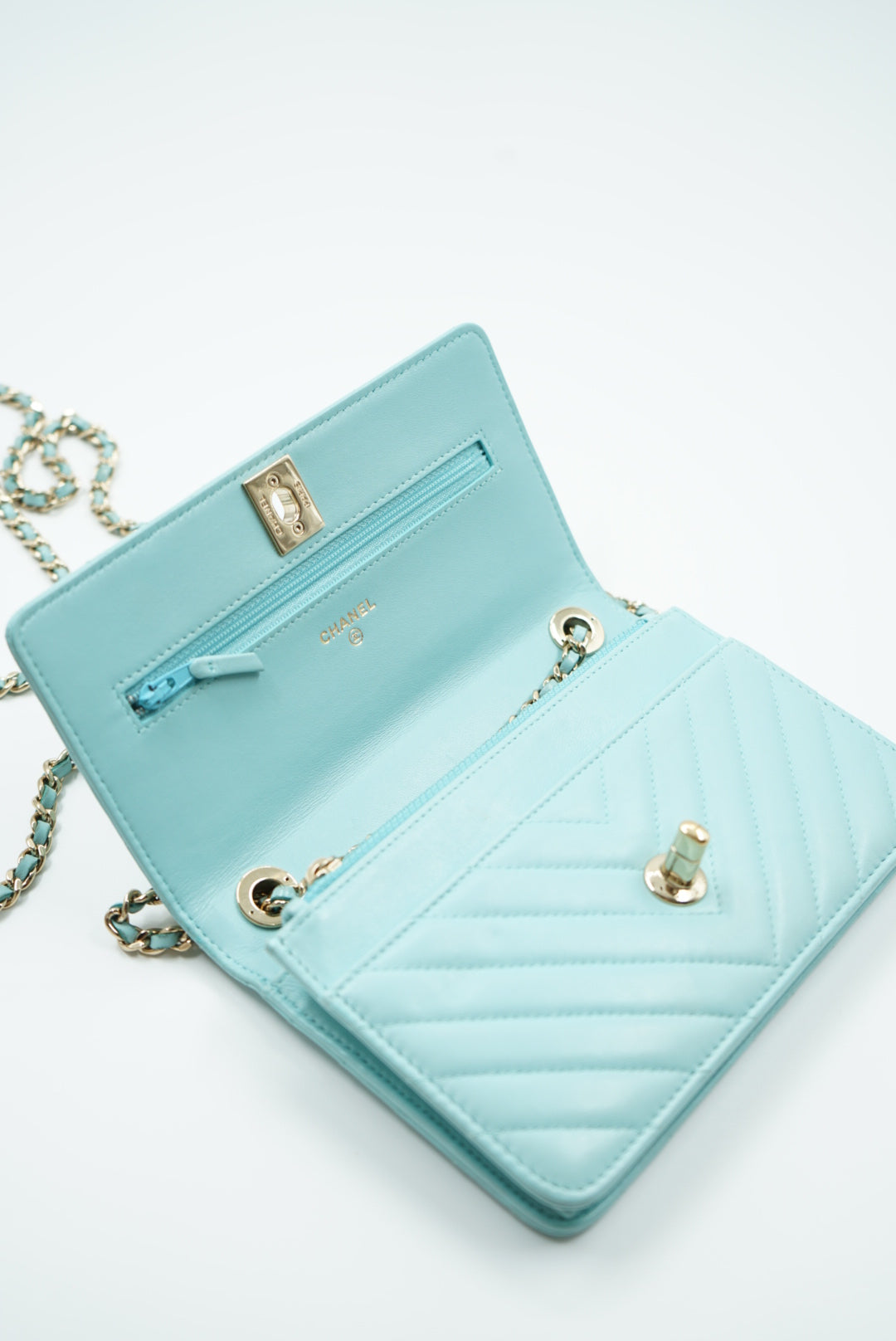 Chanel Trendy CC WOC baby blue