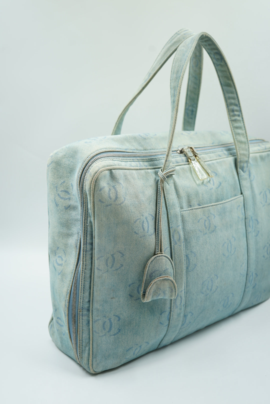 Chanel denim suitcase/ weekend bag