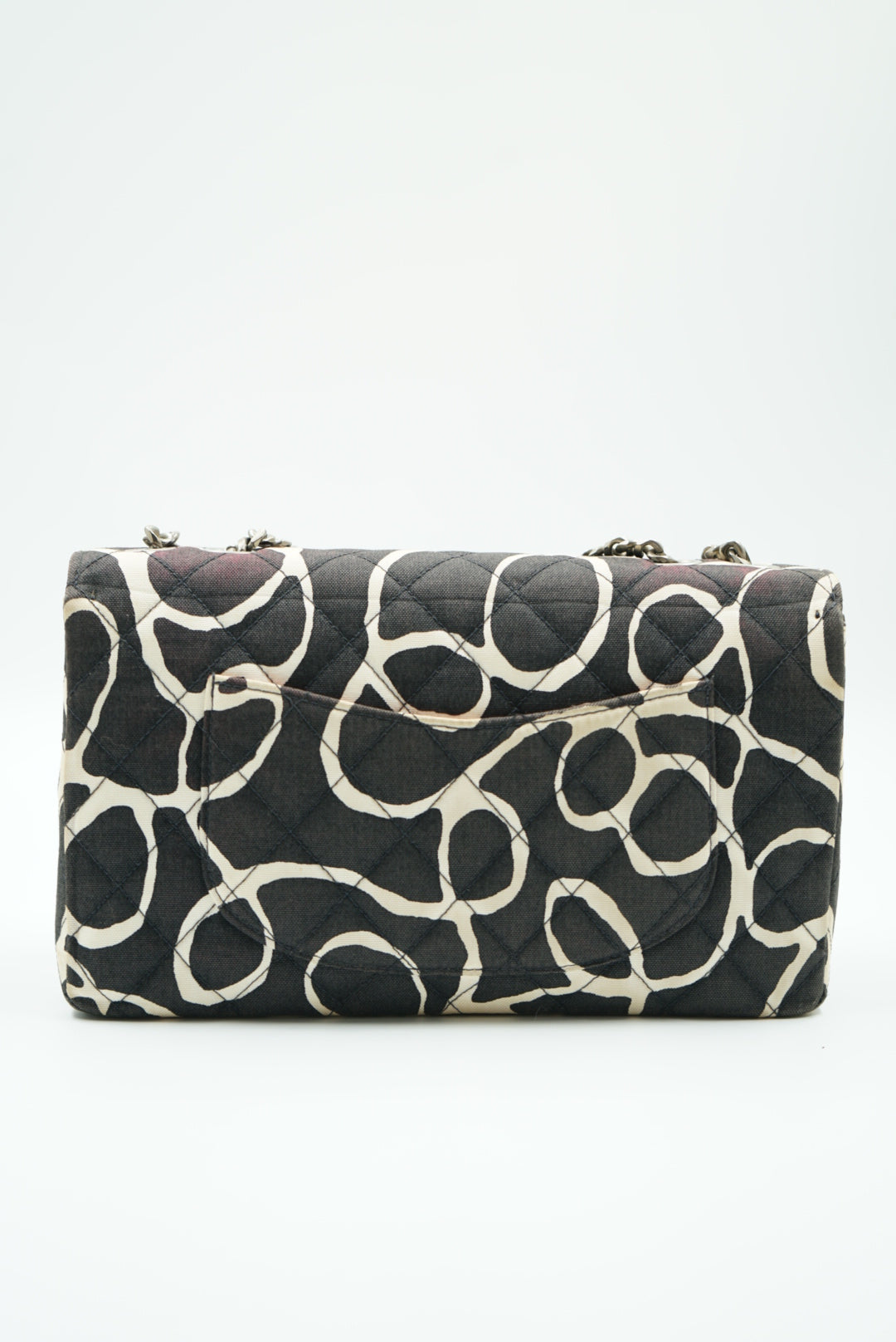 Chanel scribble print cotton single flap