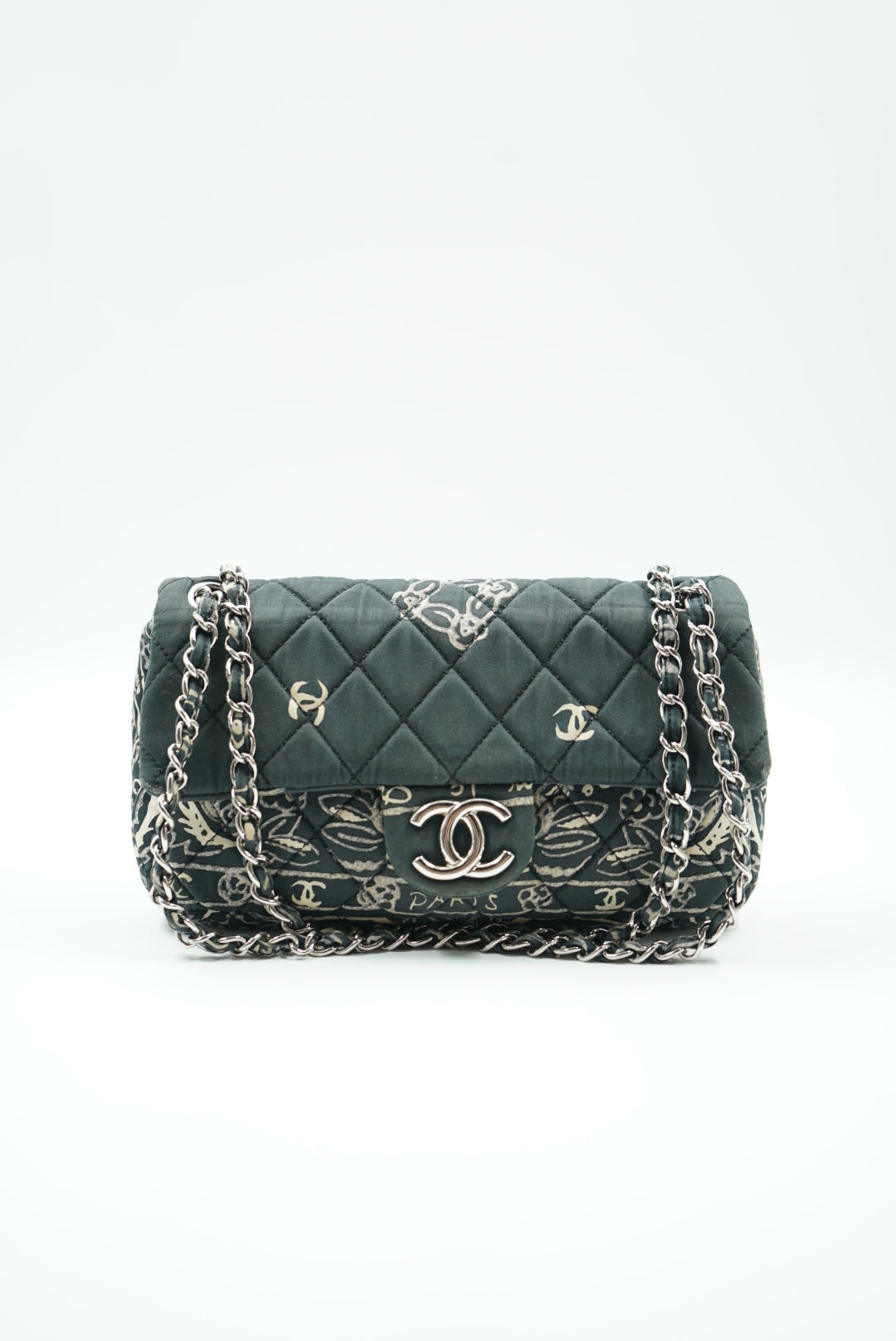 Chanel bandana paisley print cotton flap bag