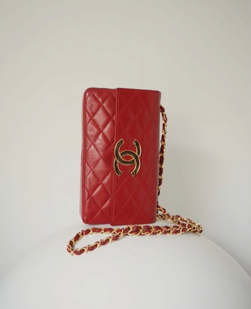 Chanel small classic single flap bag XL logo