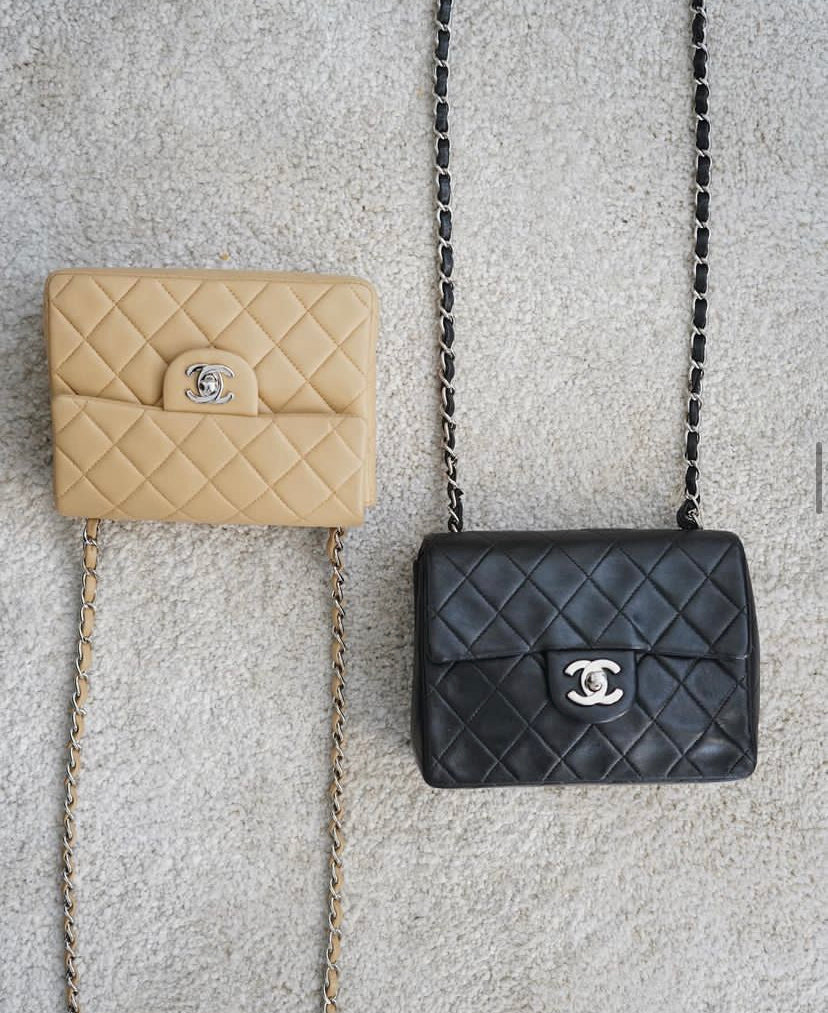 Chanel Mini Square beige