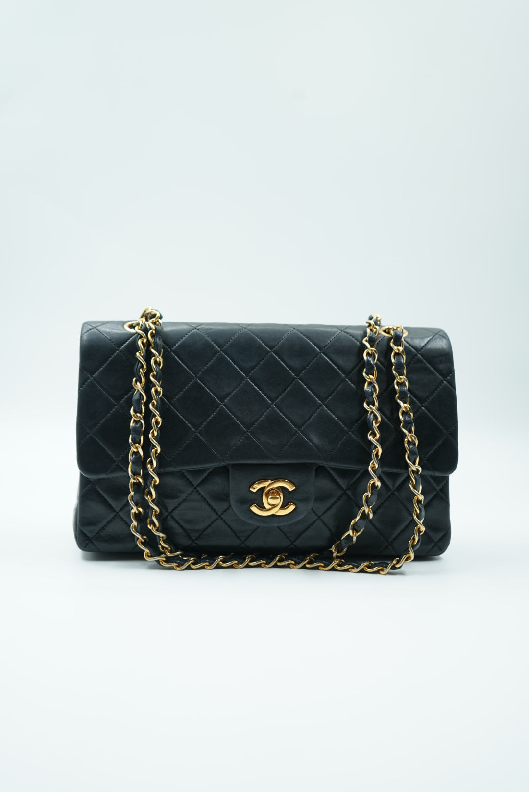 Chanel medium classic double flap bag black