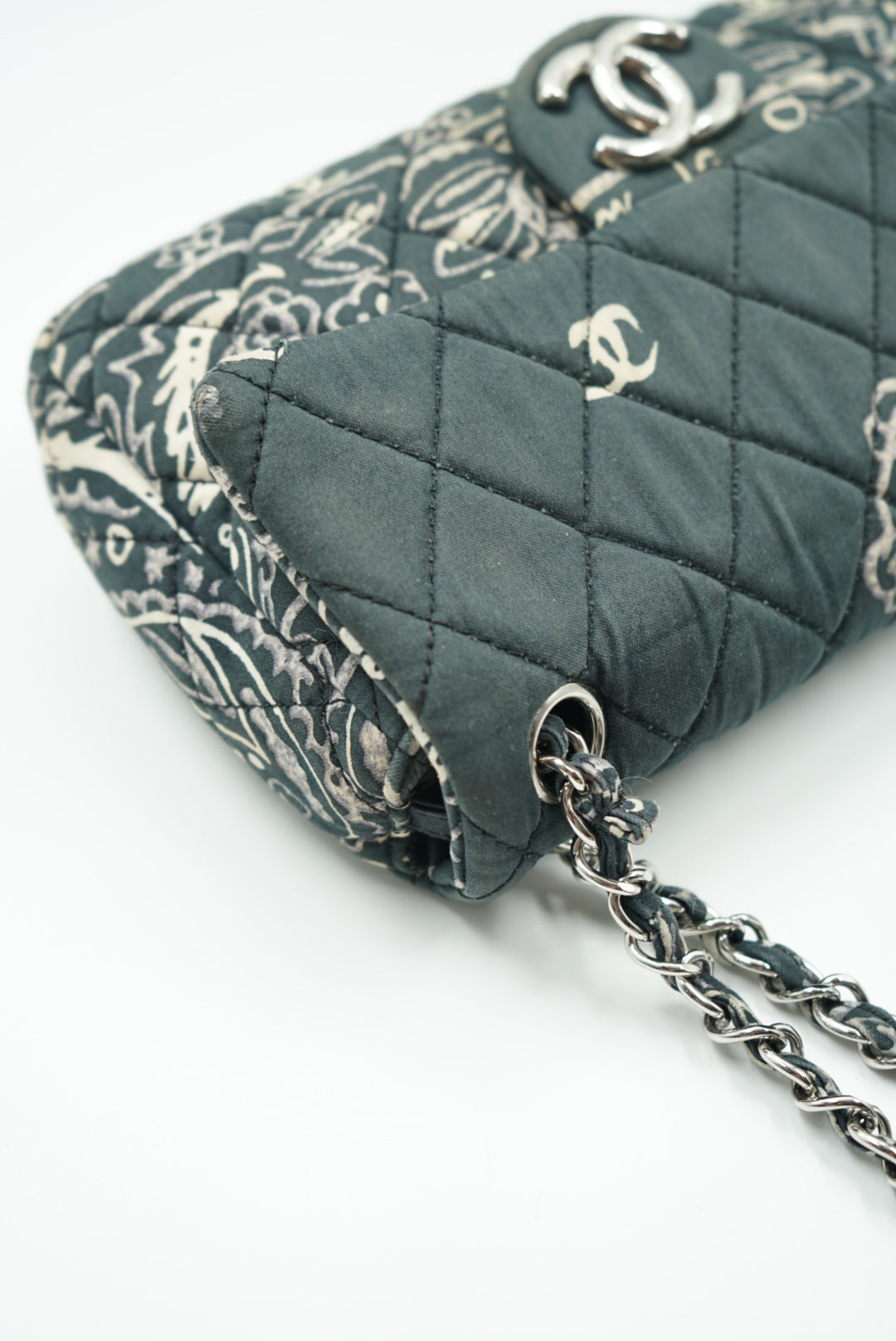 Chanel bandana paisley print cotton flap bag