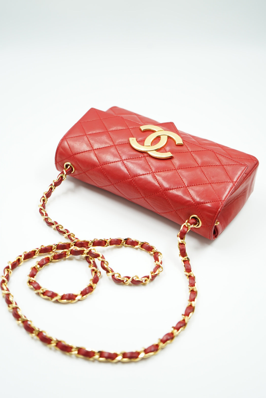 Chanel small classic single flap bag XL logo